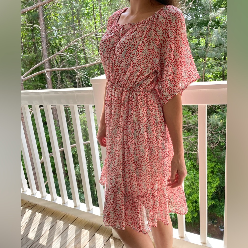 Harajuku,Tokyo Red Floral Dress - Cottage Core - Japanese